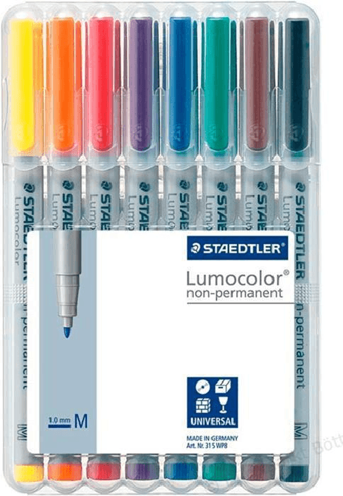 STAEDTLER-Lumocolor-Folienstifte-Set-farbsortiert-non-permanent-8-St.--315-WP8-