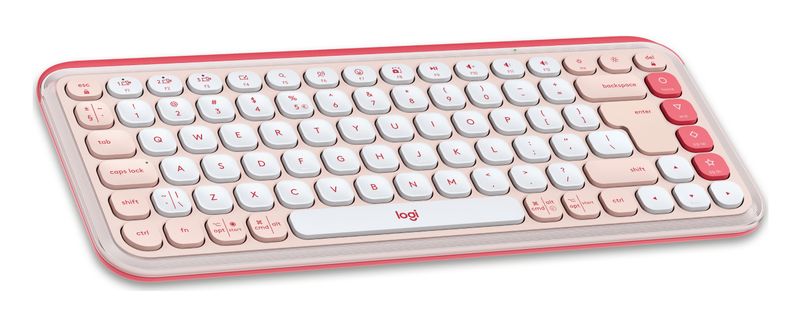 Logitech-POP-Icon-Keys-tastiera-Universale-Bluetooth-QWERTY-US-International-Rosa-Bianco