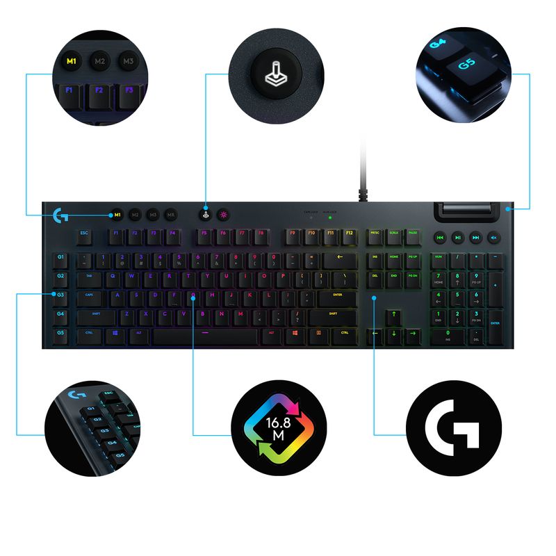 Logitech-G815-LIGHTSPEED-RGB-Gioco-meccanico-KB-CARBON-CH-920-008987