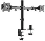 eSTUFF-GLB227001-supporto-da-tavolo-per-Tv-a-schermo-piatto-813-cm-32-Nero-Scrivania--Monitor-Desk-Mount-Dual-VESA---75x