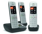 Gigaset-CE575-A-Trio-Telefono-analogico-DECT-Identificatore-di-chiamata-Nero-Argento