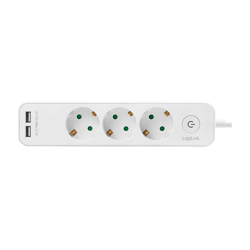 Ciabatta-LogiLink-3x-ON-OFF-15-m-CEE-7-3-2x-USB-A-bianco