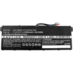 CoreParts MBXAC-BA0043 ricambio per laptop Batteria (Laptop Battery for Acer 49Wh - Li-ion 15.2V 3200mAh Black - 49Wh Li