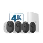 Arlo Ultra 2 Security System - Gateway  cameras - battery powered AC powered - 4 cameras