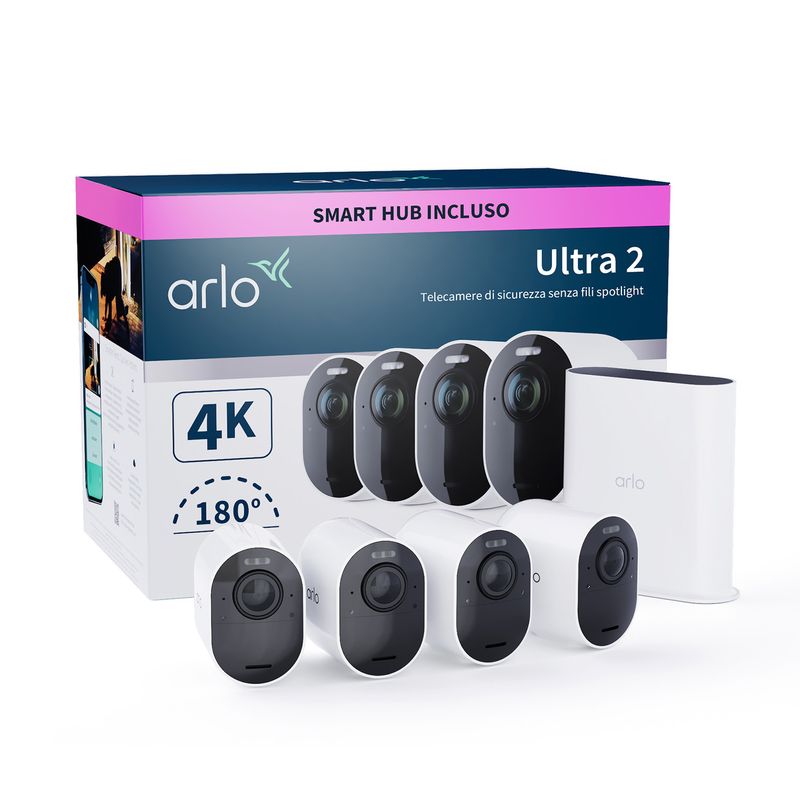 Arlo-Ultra-2-Security-System---Gateway--cameras---battery-powered-AC-powered---4-cameras