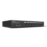 Lindy 39540 switch per keyboard-video-mouse kvm Montaggio rack Nero (8 Port DisplayPort 1.2 USB - 2.0 & Audio KVM Switch