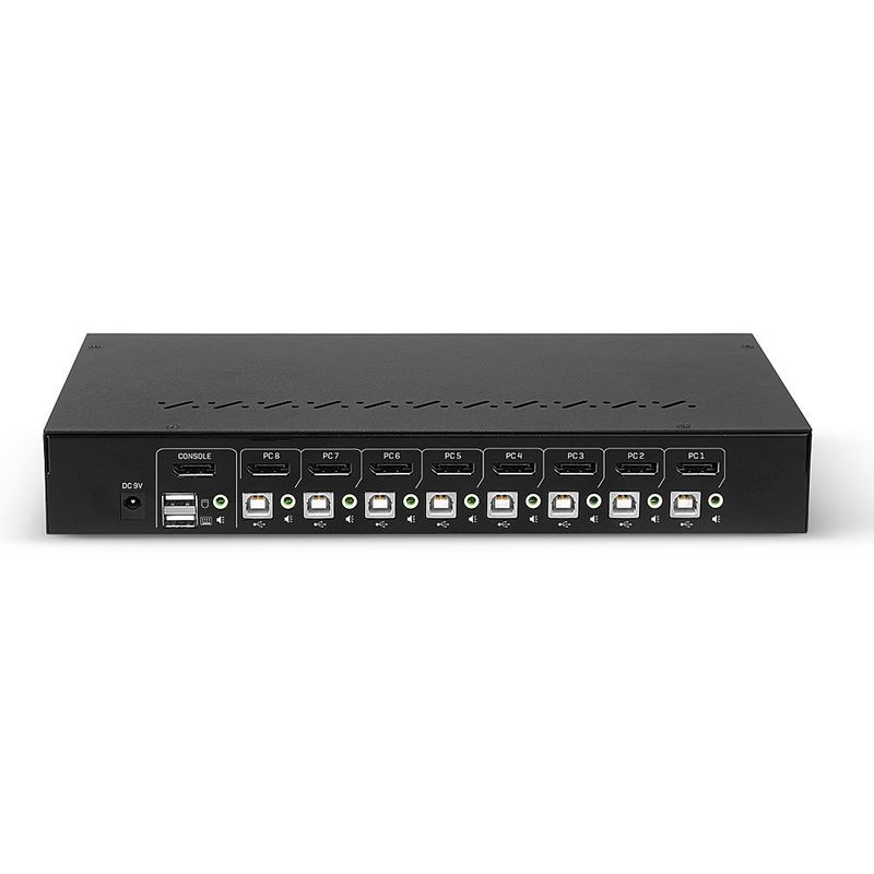 Lindy-39540-switch-per-keyboard-video-mouse-kvm-Montaggio-rack-Nero--8-Port-DisplayPort-1.2-USB---2.0---Audio-KVM-Switch