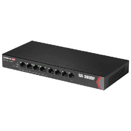 Edimax-GS-3008P-switch-di-rete-Gestito-Gigabit-Ethernet--10-100-1000--Supporto-Power-over-Ethernet--PoE--Nero