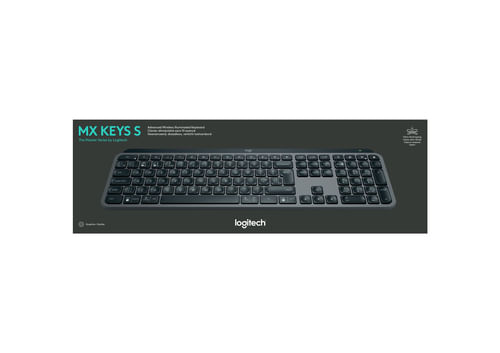 Logitech-MX-Keys-S-tastiera-Universale-RF-senza-fili--Bluetooth-AZERTY-Belga-Grafite