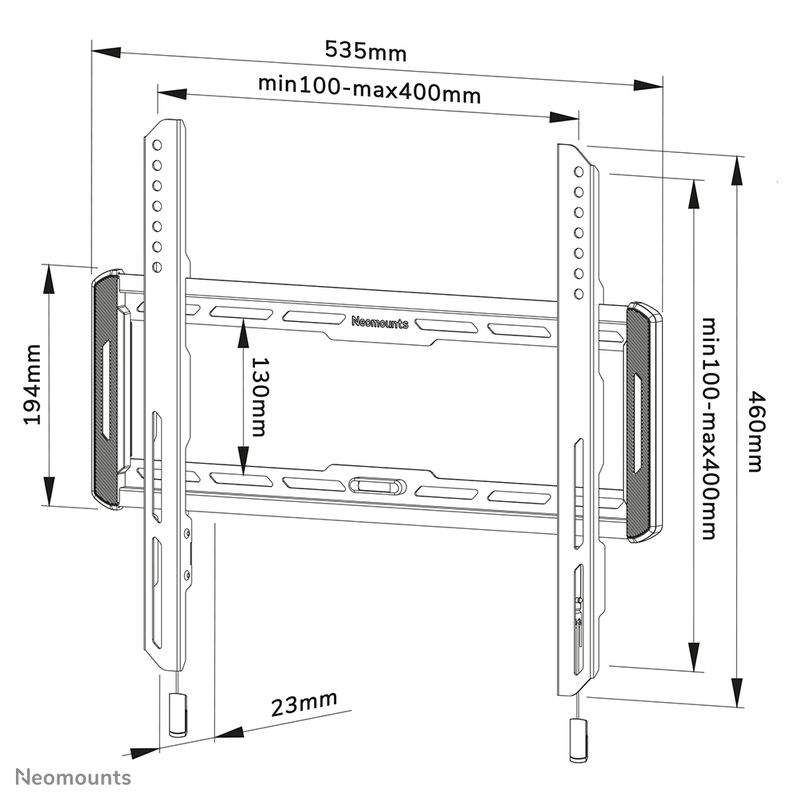 Fixed-wall-mount-for-32-65-inch-screens---Black