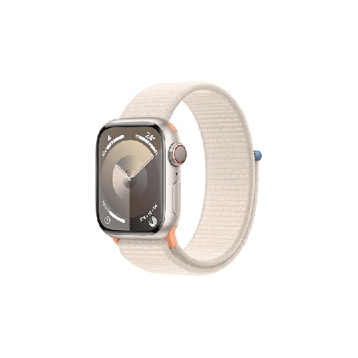 Apple-Watch-Series-9-GPS---Cellular-Cassa-41mm-in-Alluminio-Galassia-con-Cinturino-Sport-Loop-Galassia