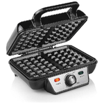 Tristar WF2195 Cialdiera per Waffle in Acciaio Inox 1000W Rivestimento Teflon