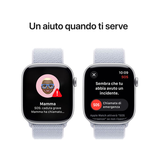 Apple-Watch-Series-10-Serie-10-GPS-46mm-Cassa-in-Alluminio-Color-Argento-con-Blu-tempesta-Sport-Loop