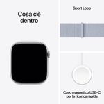 Apple-Watch-Series-10-Serie-10-GPS-46mm-Cassa-in-Alluminio-Color-Argento-con-Blu-tempesta-Sport-Loop