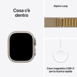 Apple-Watch-Ultra-2-GPS---Cellular-49mm-Cassa-in-Titanio-con-Tan-Alpine-Loop---Medium