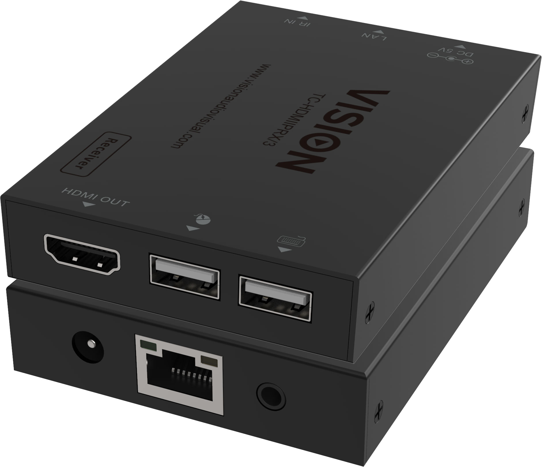 Vision HDMI-over-IP Transmitter Trasmettitore AV Nero (VISION HDMI-over-IP Transmitter - LIFETIME WARRANTY - transmitter