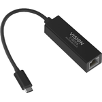 Vision TC-USBCETH/BL scheda di rete e adattatore Ethernet (VISION Professional installation-grade USB-C to RJ45 Gigabit