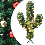 Cactus di Natale con Base e LED Verde 180 cm PVC