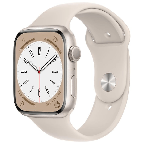 Apple Watch Series 8 GPS 45mm Cassa in Alluminio color Galassia con Cinturino Sport Band Galassia - Regular