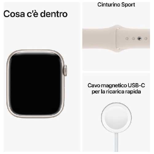 Apple-Watch-Series-8-GPS-45mm-Cassa-in-Alluminio-color-Galassia-con-Cinturino-Sport-Band-Galassia---Regular