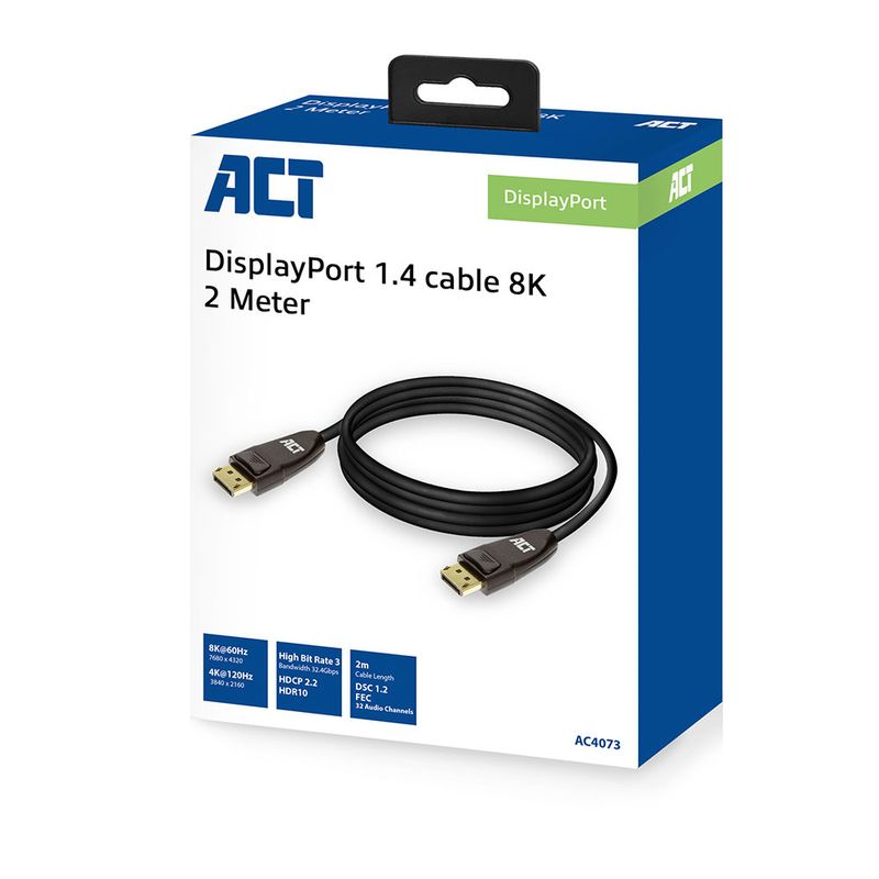 Cavo-DisplayPort-ACT-AC4073-2-m-Nero