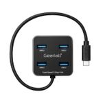 Gearlab eSTUFF GLB235402 hub di interfaccia USB 3.2 Gen 1 3.1 Gen 1 Type-C 5000 Mbit/s Nero (4 Port USB 3