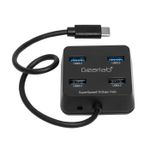 eSTUFF-GLB235402-hub-di-interfaccia-USB-3.2-Gen-1-3.1-Gen-1-Type-C-5000-Mbit-s-Nero--4-Port-USB-3.2-Hub-with-USB-C---cab