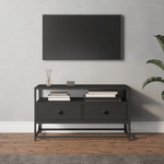 vidaXL Mobile Porta TV Nero 80x35x45 cm in Legno ingegnerizzato