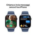 Apple-Watch-Series-10-Serie-10-GPS---Cellular-46mm-Cassa-in-Alluminio-Color-Argento-con-Denim-Sport-Band---S-M