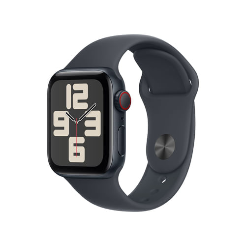 Apple-Watch-SE-GPS---Cellular-40mm-Cassa-Alluminio-Mezzanotte-con-Mezzanotte-Sport-Band---S-M