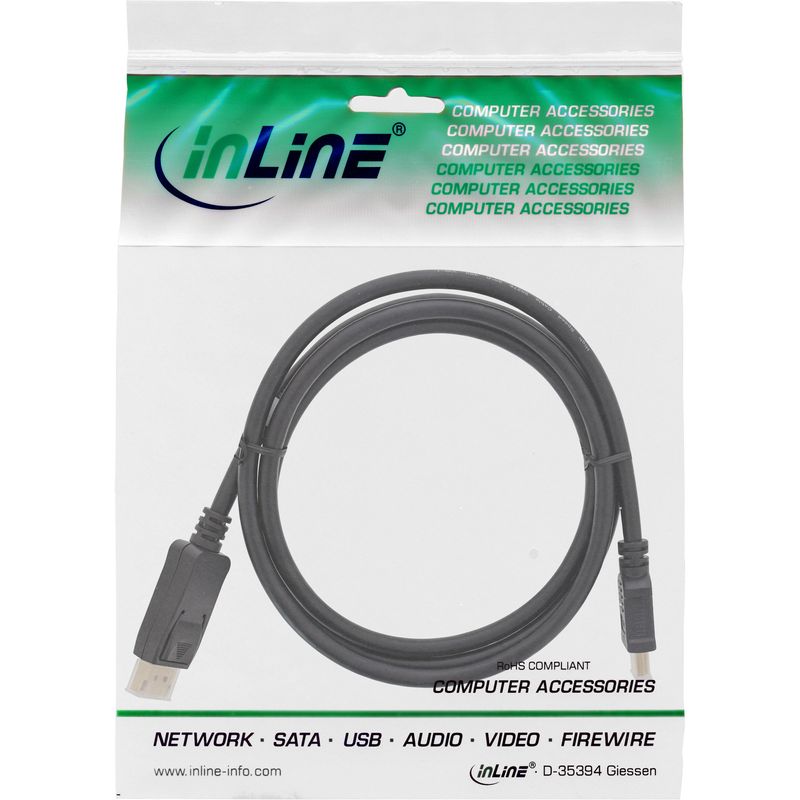 Porta-di-visualizzazione-in-linea-per-cavo-convertitore-HDMI-2M-contatti-dorati-nero