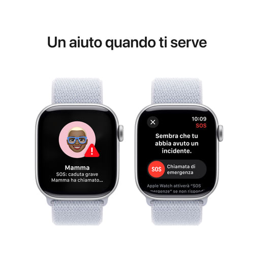 Apple-Watch-Series-10-Serie-10-GPS-42mm-Cassa-in-Alluminio-Color-Argento-con-Blu-tempesta-Sport-Loop