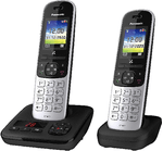 Telefono-cordless-Panasonic-con-AB-KX-TGH722GS-Duo---nero