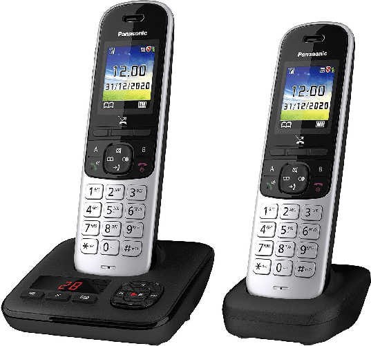 Telefono-cordless-Panasonic-con-AB-KX-TGH722GS-Duo---nero