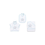 Italbaby Set 3 Pezzi Spugna Star Azzurro