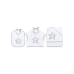 Italbaby Set 3 Pezzi Spugna Star Grigio