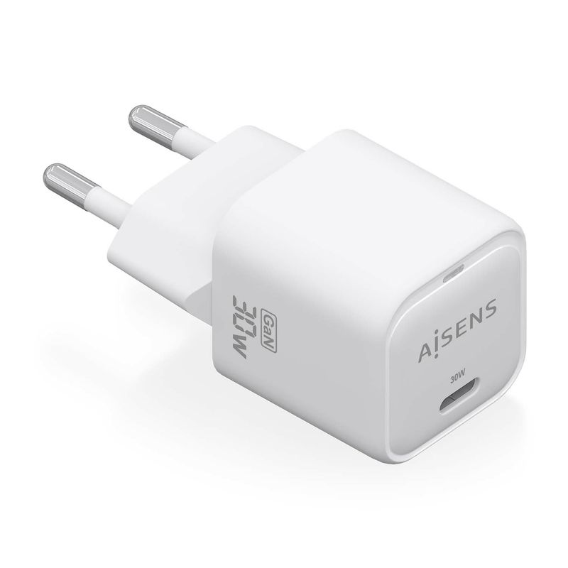 AISENS-ASCH-30W1P018-W-Caricabatterie-per-dispositivi-mobili-Universale-Bianco-AC-Ricarica-rapida-Interno