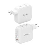 AISENS-ASCH-140W3P030-W-Caricabatterie-per-dispositivi-mobili-Universale-Bianco-AC-Ricarica-rapida-Interno