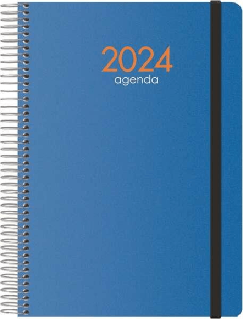 Agenda-annuale-Dohe-Syncro---Visualizzazione-settimanale---Copertina-in-plastica---Chiusura-ad-elastico---Dimensioni-15x