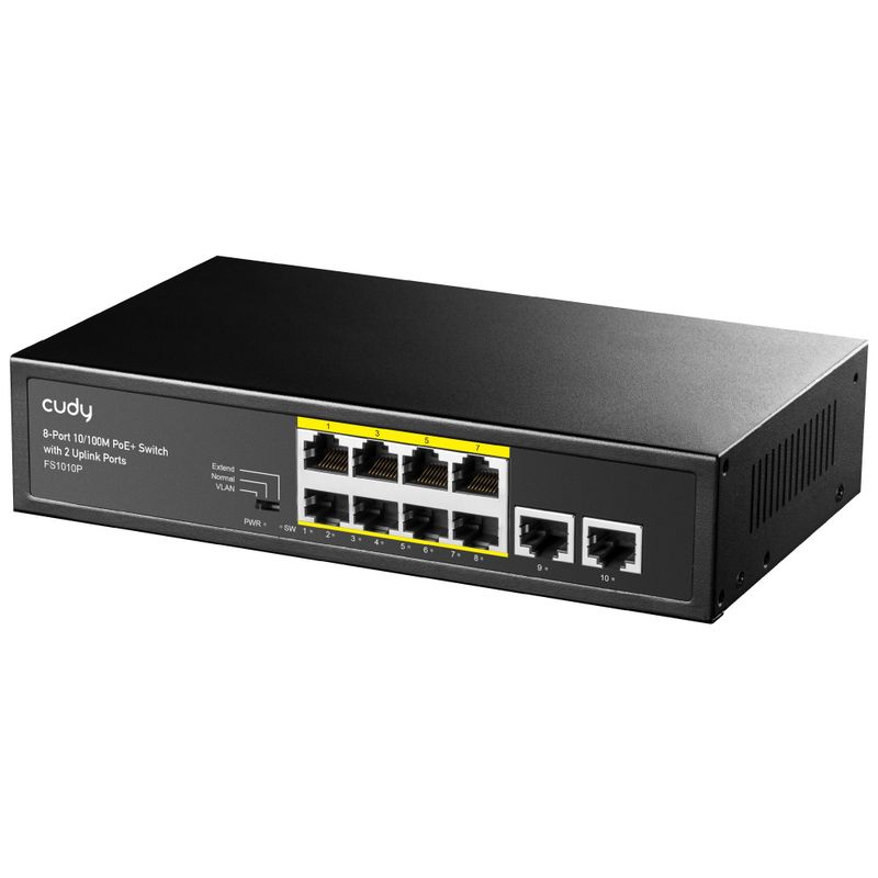 Switch-PoE-a-8-porte-10-100M-Cudy-FS1010P-con-2-porte-Uplink