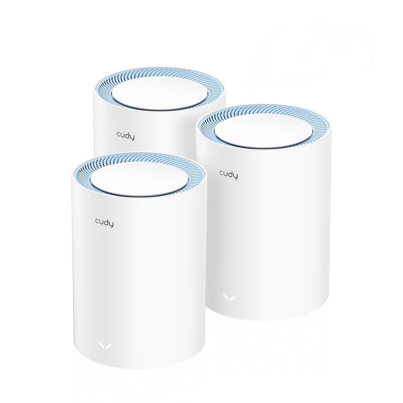 Cudy-M1200-Confezione-da-3-sistemi-WiFi-Mesh-Dual-Band-AC1200---867Mbps-a-5GHz-300Mbps-a-24GHz---1x-porta-LAN-10-100Mbps