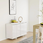 vidaXL Credenza Bianco Lucido 120x41x75 cm in Truciolato