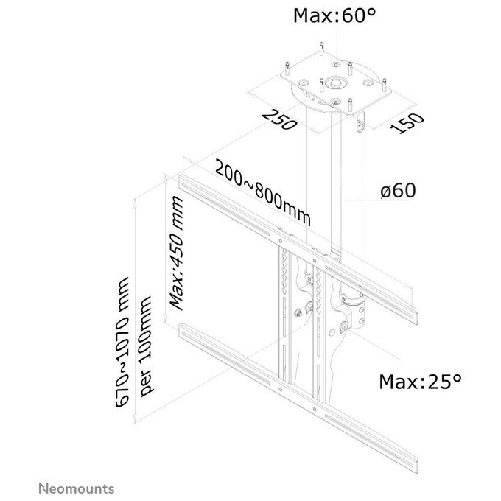 Newstar-Neomounts-Supporto-da-soffitto-per-TV