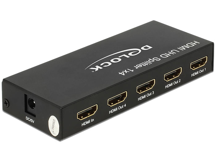 Eingang-1-x-HDMI-A-19-Pin-Buchse---1-x-DC-5-V-Stromanschluss--Ausgang-4-x-HDMI-A-19-Pin-Buchse--High-Speed-HDMI-Spezifik