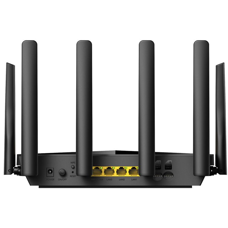 Cudy-LT18-Router-WiFi-6-AX1800-4G-LTE-Dual-Band---1x-Porta-Wan-10-100-1000Mbps-e-3-Porte-Lan-10-100-1000Mbps---6-Antenne