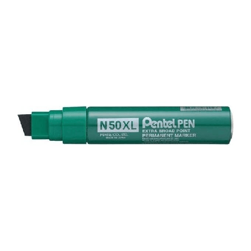 Pentel-N50XL-marcatore-permanente-Punta-smussata-Verde-6-pz