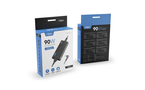Caricatore-universale-automatico-NOX-per-PORTIL-90W---USB---10-adattatori---Tensione-15-20-V---Indicatore-LED