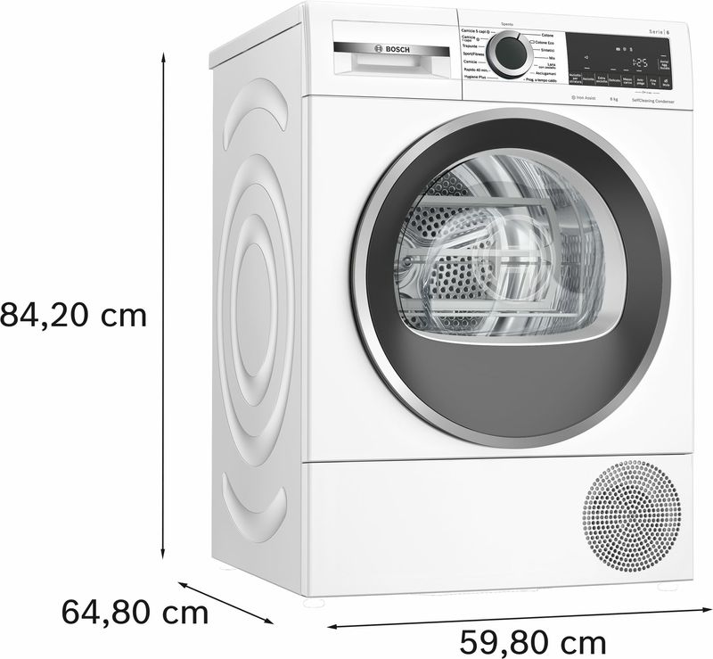 Bosch-Serie-6-WQG235A0IT-asciugatrice-Libera-installazione-Caricamento-frontale-8-kg-A---Bianco