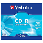 Verbatim Cd-R 52X 700Mb 10 Pack Slim Case Extra Protection