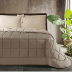 PROCIDA COLLEZIONE MON AMOUR ELEGANTE TRAPUNTA MATRIMONIALE IN POLIESTERE DOUBLE FACE COLORE BEIGE AVORIO